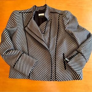 Jaeger London 12 black white moto suit, jacket, blazer